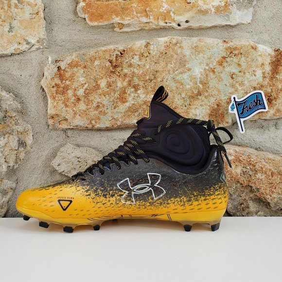 Under Armour Spotlight Lux MC 2.0 Football Cleats Size 13 Black Gold 3025082-002 - Picture 7 of 13